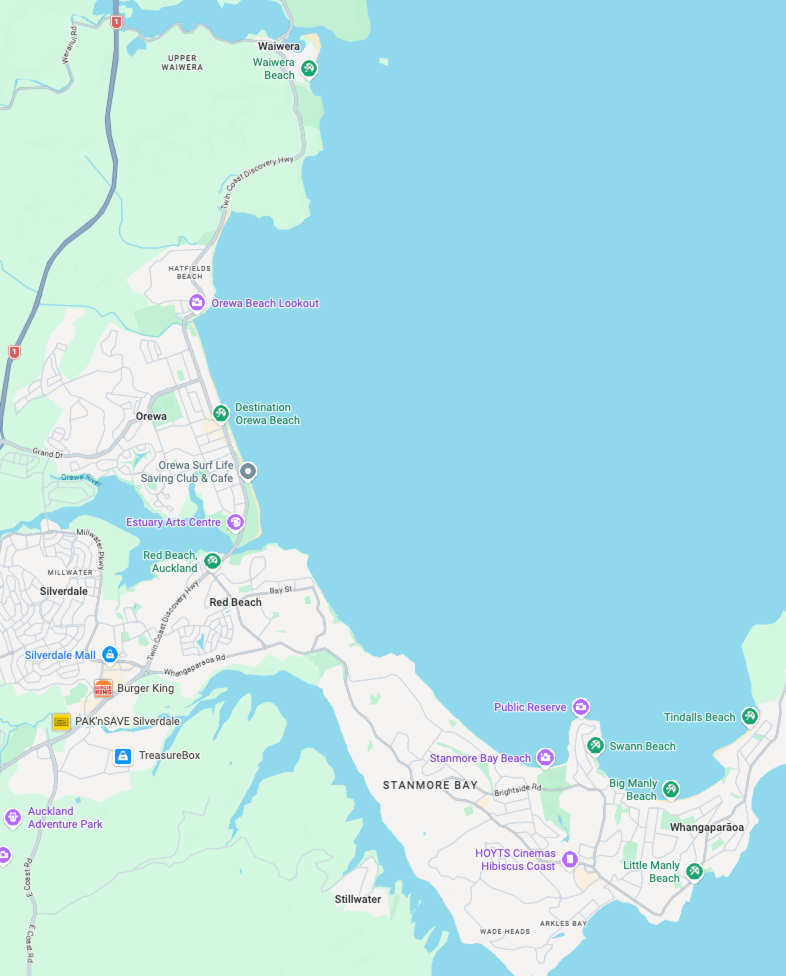 Hibiscus Coast (Orewa, Whangaparaoa, Silverdale, Waiwera)